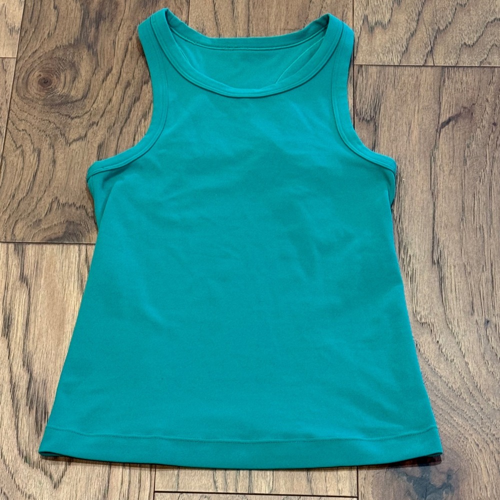 Lululemon Align Green Racerback Athletic Tank Top High Neck Gym Workout Size 2